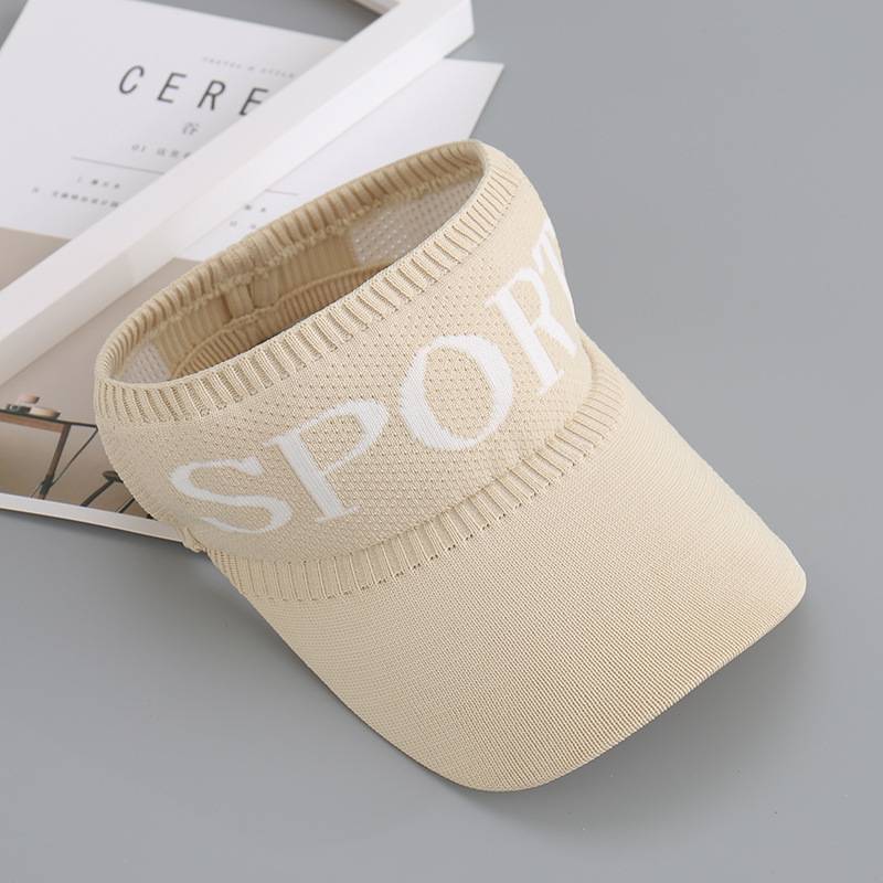 Chunxia net red empty top hat female outdoor sports beach sun hat duck tongue hat sport letter baseball sunscreen hat