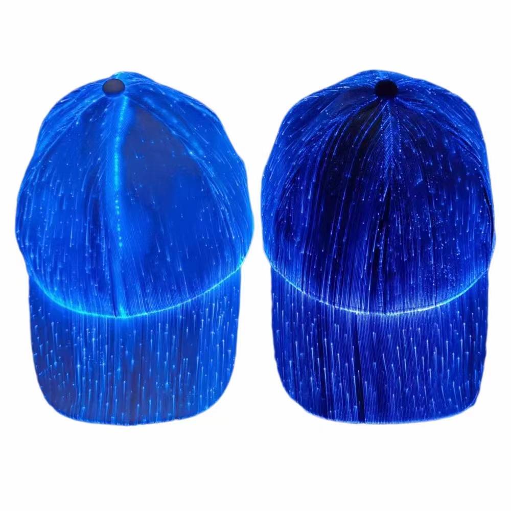Colorful light light light baseball cap Flame fluorescent hat sunshade duck tongue cap charging concert music festival atmosphere atmosphere