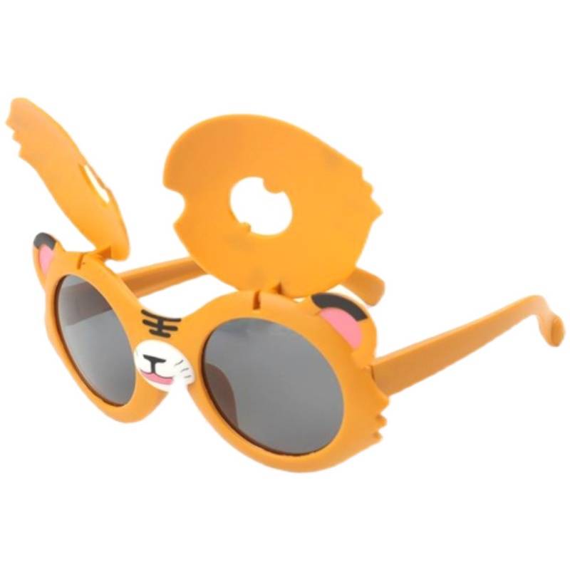 Smart Baby New Flip yellow tiger sunglasses Silicone Silicon Soft material constantly 1-8-year-old boy tide