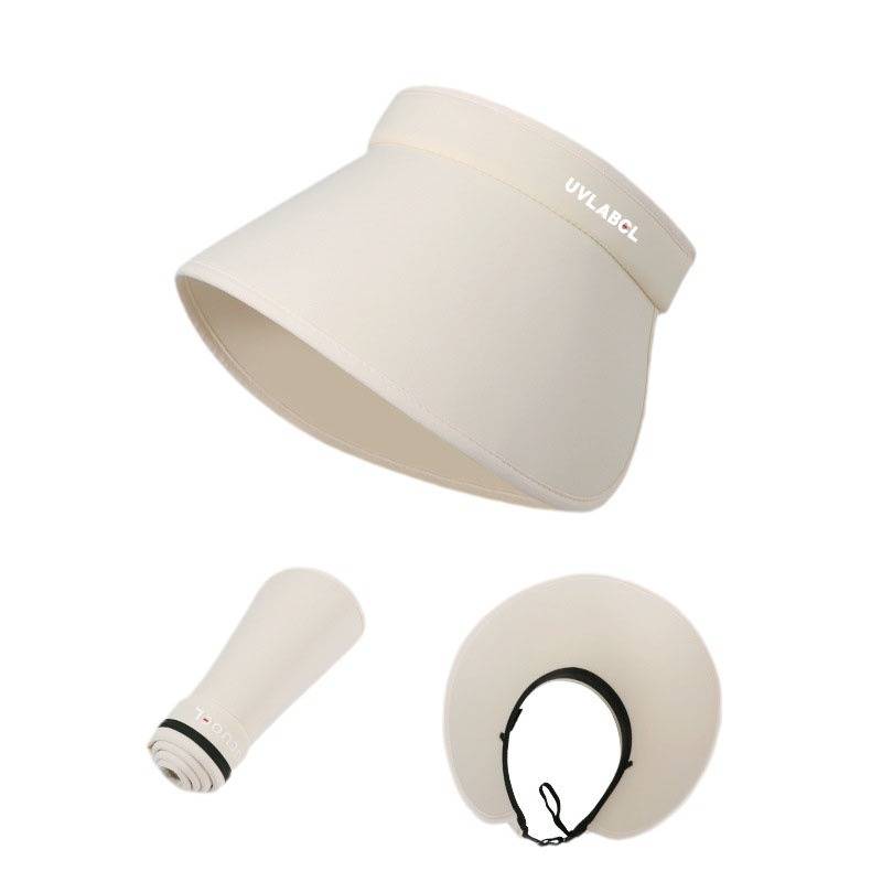 Full -faced sunscreen female summer anti -ultraviolet increase hat, empty top sun hat surround ice silk sunshade