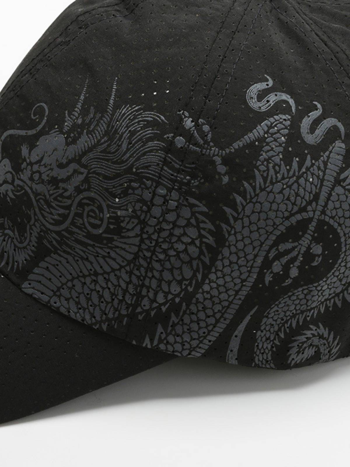 Baseball hat Chinese wind print dragon baseball polyester polyester polyester outdoor dry hat sunscreen cap