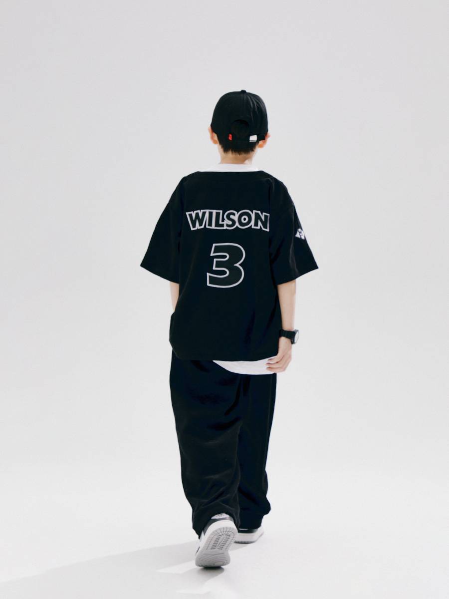 Megavolt children's hip -hop hip -hop performance service boy black baseball uniform short -sleeved suit children's frying street tide suit