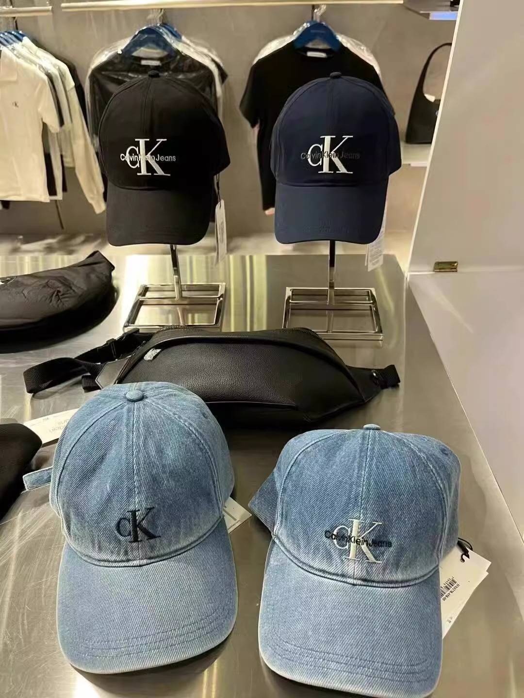 Genuine CK hat Jennle, the same sunscreen sunscreen, duck tongue cap embroidery trend wild couple denim baseball cap