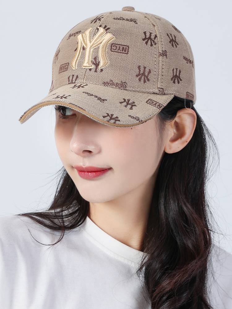 New casual baseball hat female summer fashion trend shows face, small embroidery hard top wide eaves sun sunscreen
