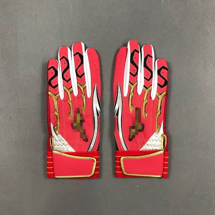 Exit Japanese professional baseball strike gloves lambskin adult white blue red hidden blue color