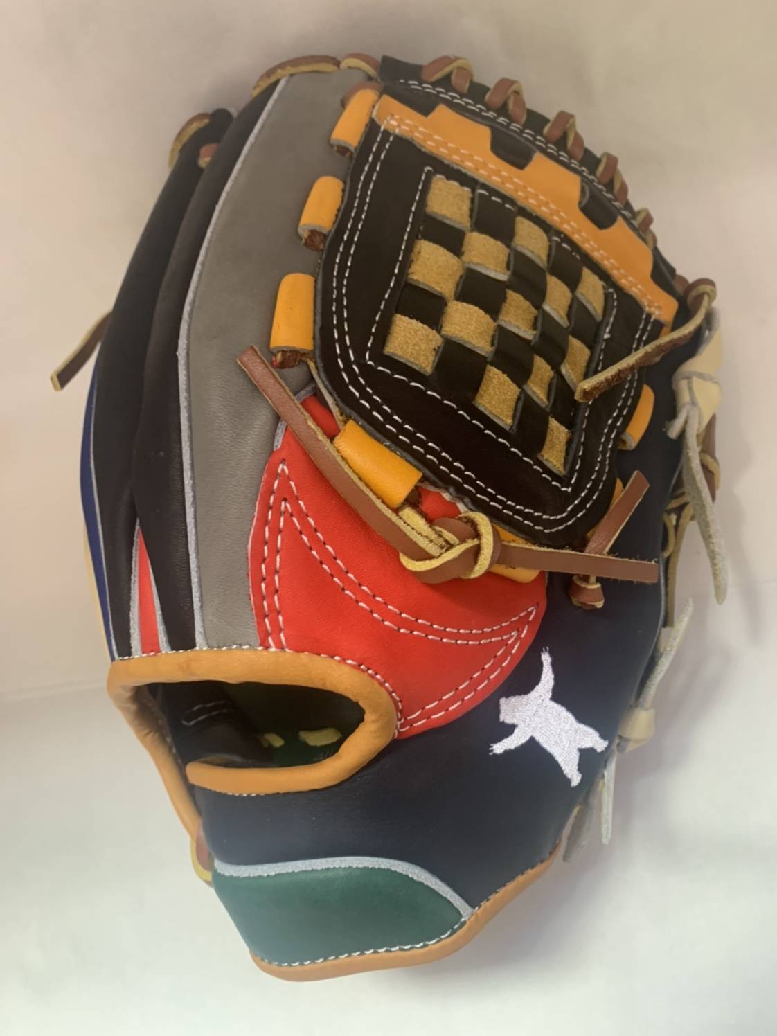 DL cowhide baseball gloves Little bear series chessboard 11.5 -inch color random