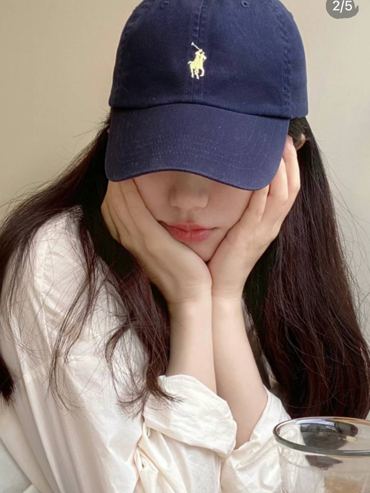 bulingpink Return to the hot sale of two bags U soft top face showed face small classic embroidered baseball hat couple