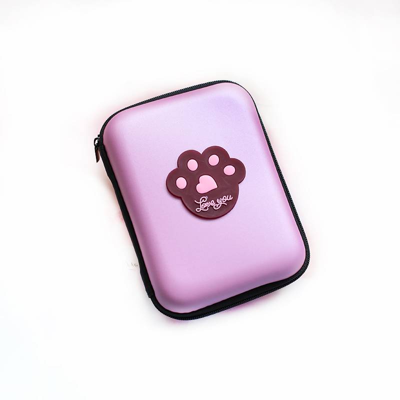 Headset storage box mobile phone charger Wired data cable portable cartoon Bluetooth change hard disk power package