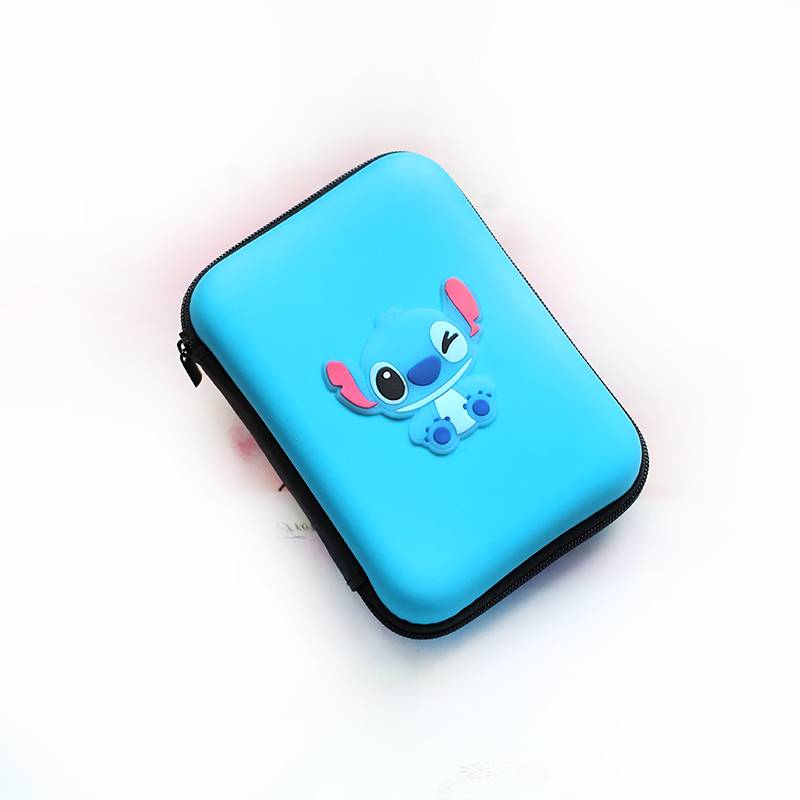 Headset storage box mobile phone charger Wired data cable portable cartoon Bluetooth change hard disk power package