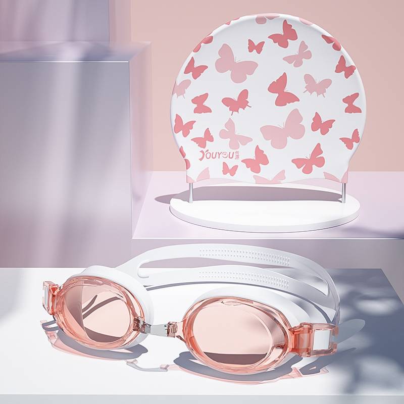 Light Pink Butterfly+Anti -fog Goggle