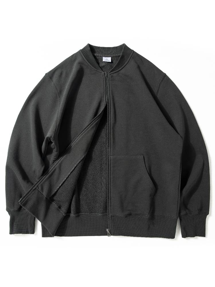 Sweatman Spring and Autumn New Wool Circle Zipper Simple Blossoms Simple Men's Baseball Sports Casual Loose Jacket