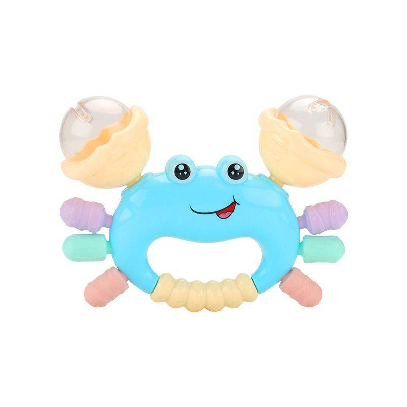 Calligraphy duck infant sand hammer toy musical instrument newborn trainee, grasping the ringing bell baby listening to the sand mallet boy