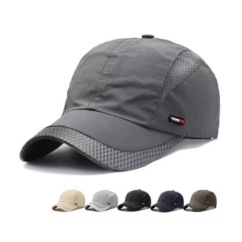 Summer thin sun hat Men's outdoor sports leisure baseball cap Breath short eaves men's peak hat