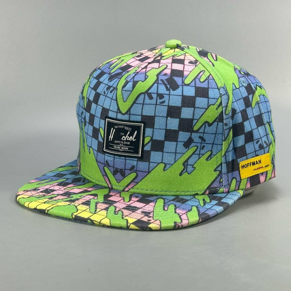 Rare niche Australian HS flat -edge hat Old school hard top wide -eave hip hip -hop hip -hop rap sheet