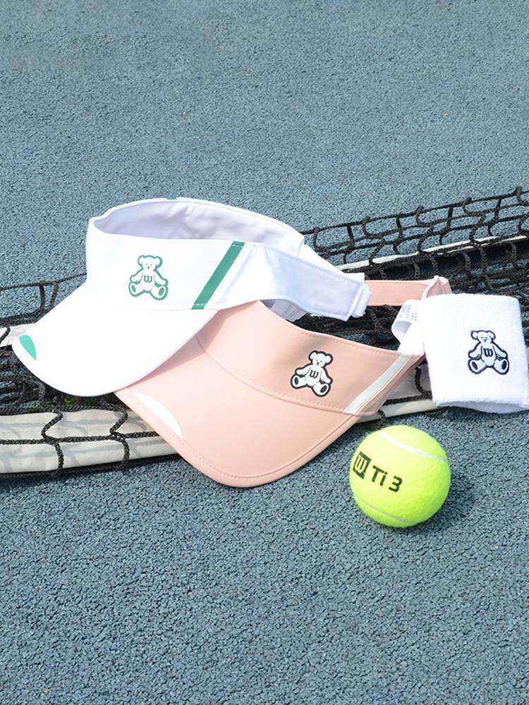 Wilson Wilsheng Tennis hatless top can be adjusted, breathable sunshade mount peaked hats, small bear hat socks