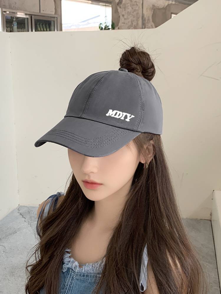 Can be tall, high ponytail baseball hat female empty top hat, duck tongue hat, big head circumference, face face, small autumn winter outdoor ball head