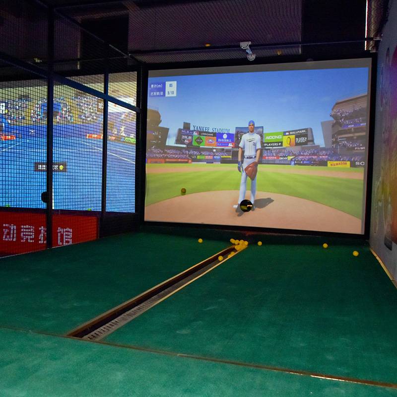 Indoor VR Baseball Stadium AI Simulation Experience Hall Interactive Projection Automatic Series Sports Equipment