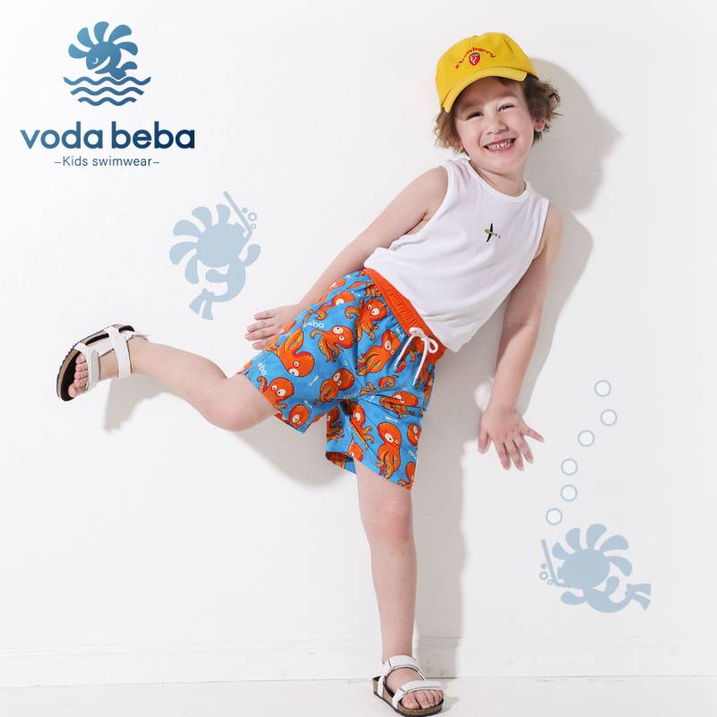 Voda beba boys and children's thin fast -drying middle school children's beach pants takashi shorts