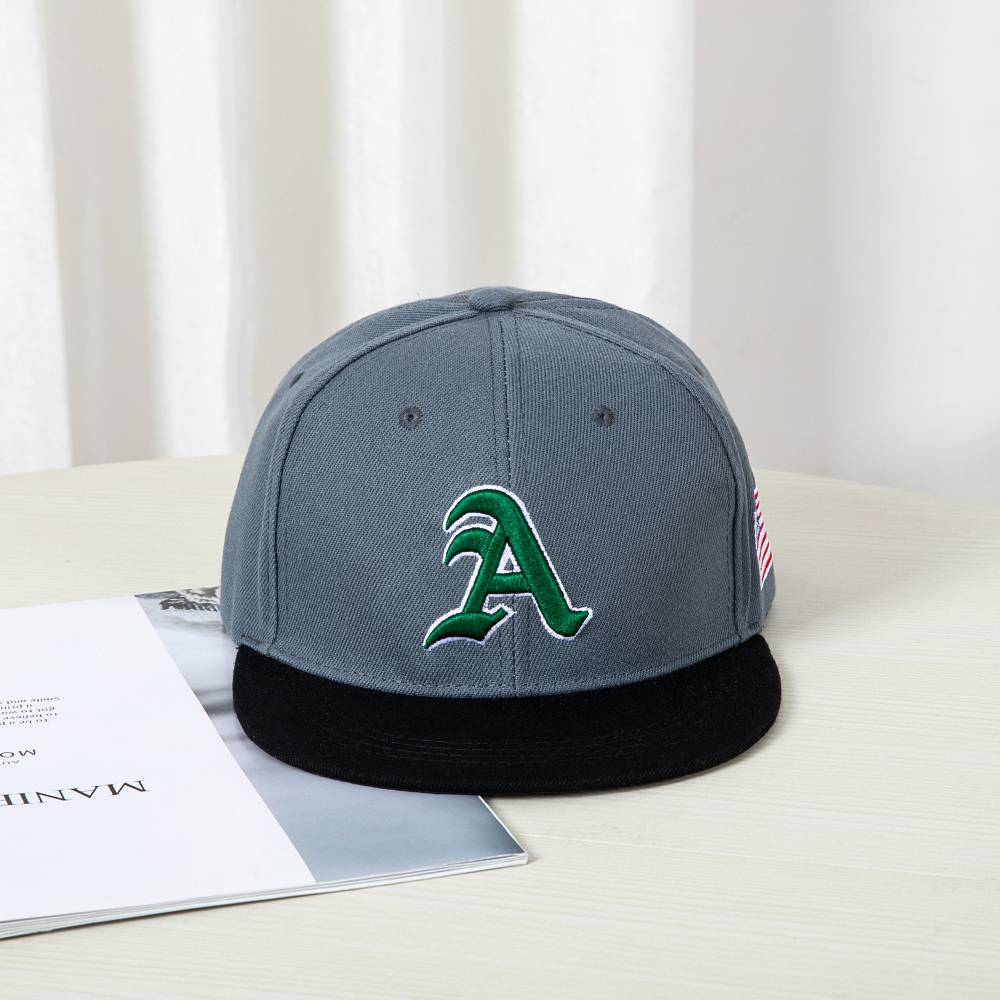 Fighting hip -hop flat eaves baseball cap A letter stereo embroidery outdoor sunscreen sunscreen young men and women street dance cap