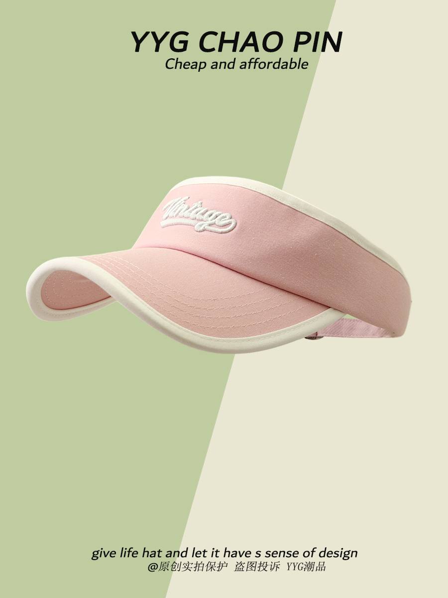 Empty top hat female tide brand all -match all summer running sun hats sunshaded sunscreen spring and autumn baseball peaked hats men