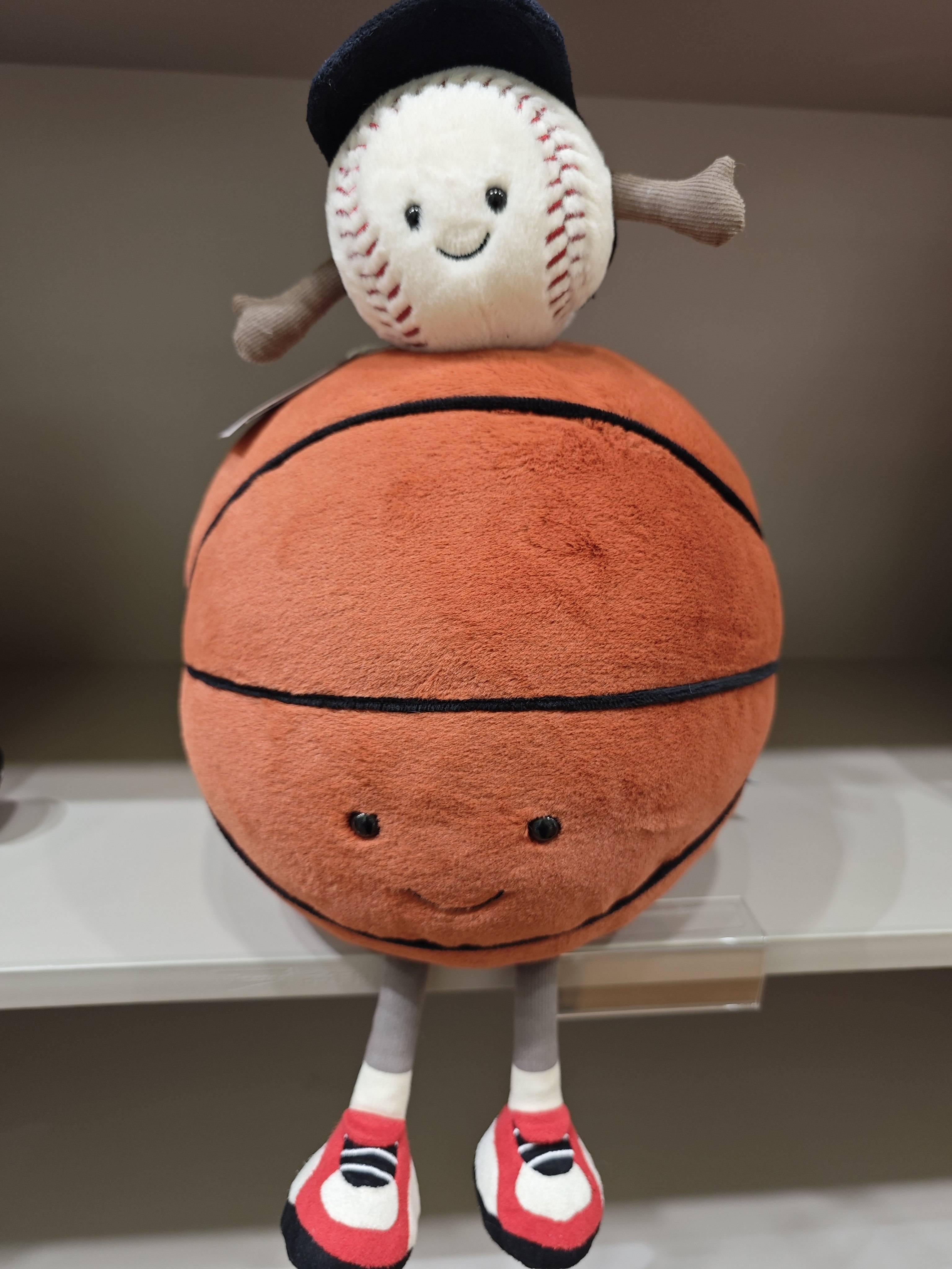 British Jellycat Geely Cat plays for infants and young children with plush toy gifts, badminton table tennis tennis