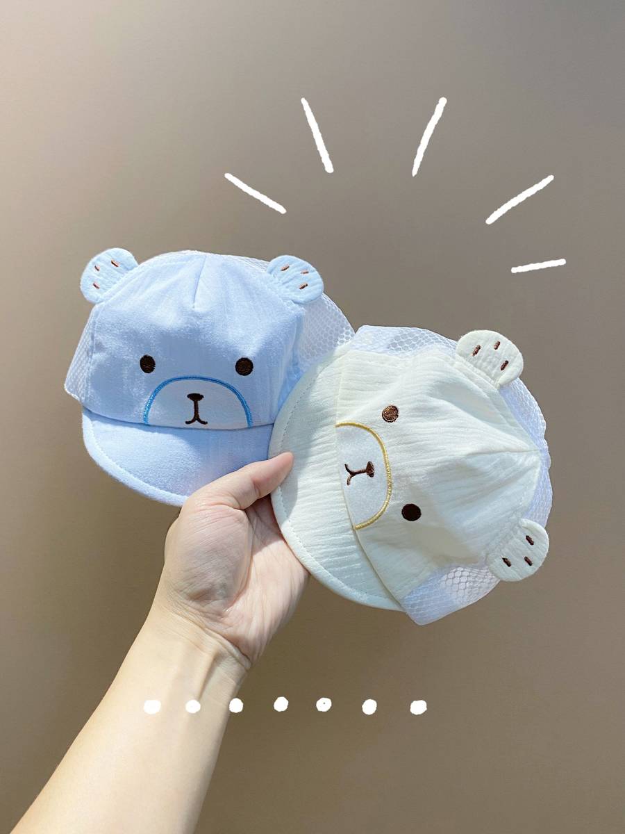 Baby hat Summer thin peaked cotton cotton boneless cute newborn sunscreen small moon age baseball cap