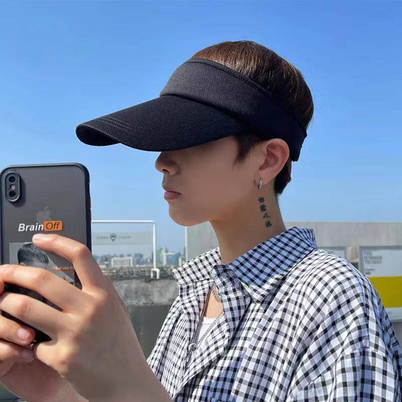 Hat Men's Tide Korean Version Very Summer Summer Face Covering Sun Hat Glip Barball Muslin Hat Sunscreen Soldiers Glip Male