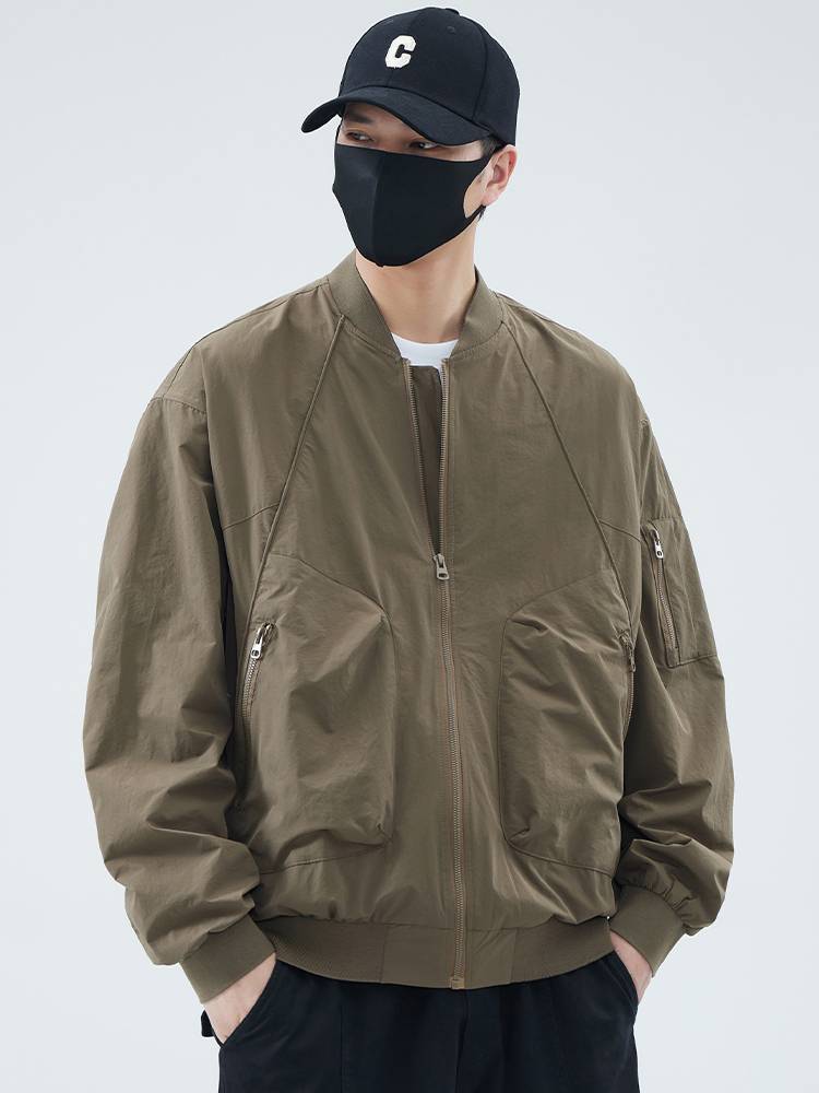 Baseball jacket Men's spring and autumn 2024 new tide loose casual pilot jacket thin summer workers