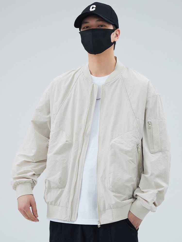 Baseball jacket Men's spring and autumn 2024 new tide loose casual pilot jacket thin summer workers