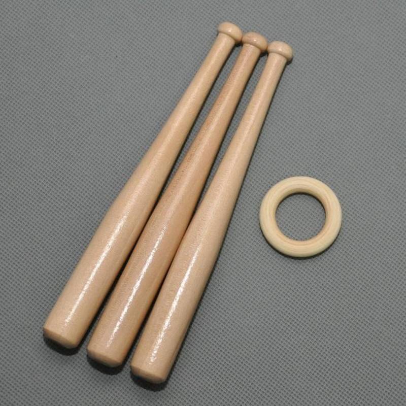MINI-WOOD-BASED BASEBALL BASE-FORMING L-SHOW BAR DISPLAY