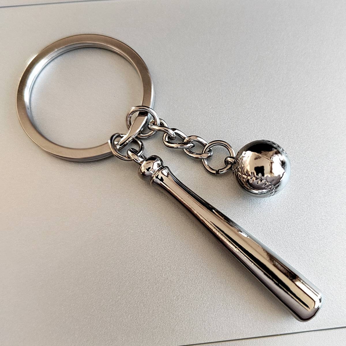 Baseball Club Ball Balls Key Buckle Metal Chain Series Zinc Alloy Small Gift Student Team Tag Customization