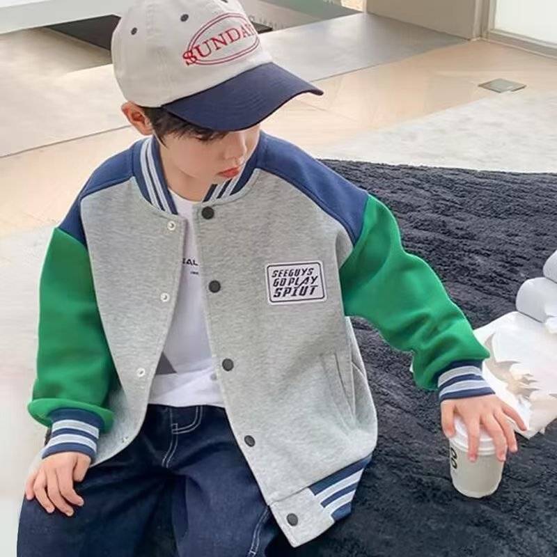 Children's clothing boys jacket spring and autumn children's autumn costume new baseball uniforms in the big children in the big children in the big children