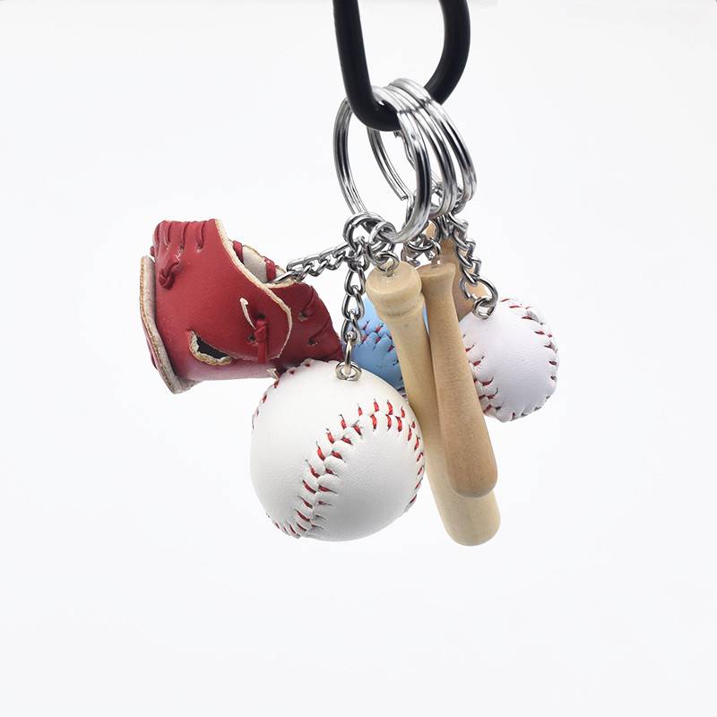Star Plan DIY Mini Baseball Key Round Pendant Baseball Fan Gift Sports Products Accessories Accessories