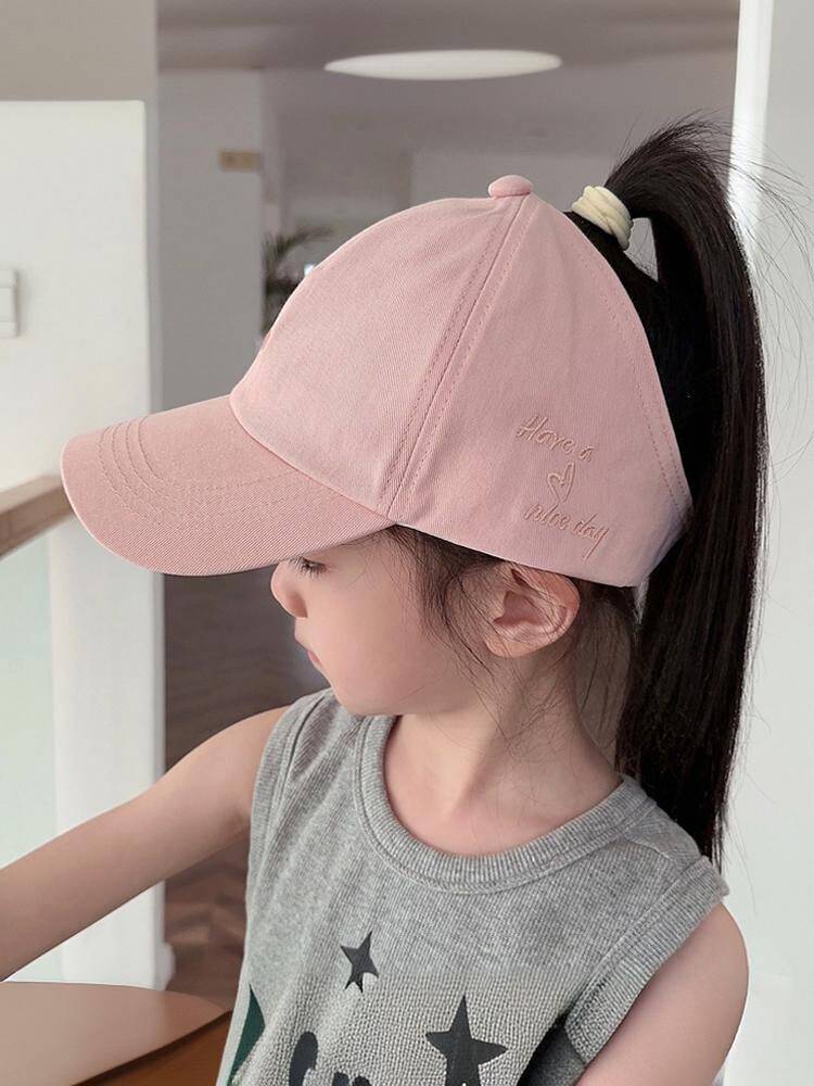 Children's hat baseball girl can taboos high ponytail sun hat, summer sunscreen empty top peaked hat male treasure sun hat