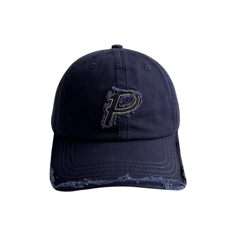 Han's pink P-letter embroidery shuffled the hole baseball cape in summer