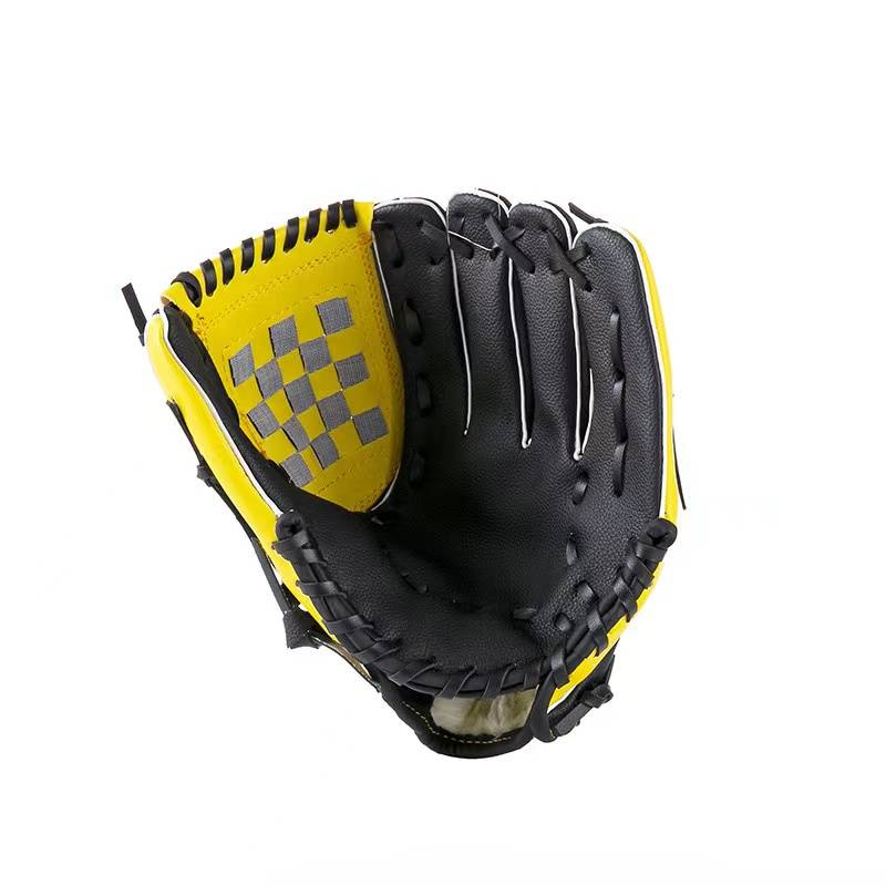 Big Student Black+Yellow Baseball Gloves