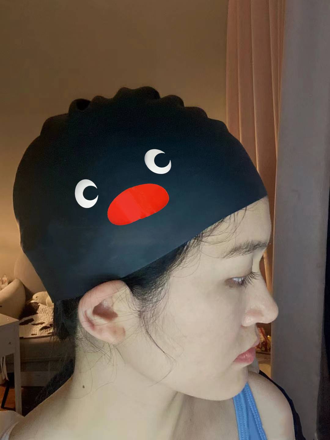 Black Penguin Swimming Hat