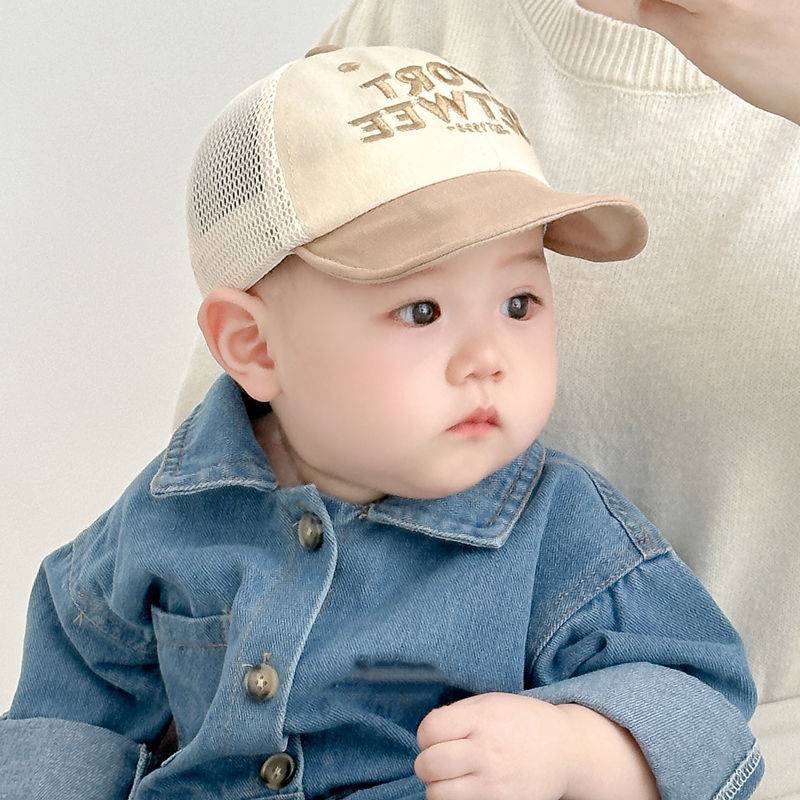 Infant Spring and Summer Springwar Eyes Breathe Belly Duck Tongue Hat Male Baby Baby Fresh Soft Eaves Baseball Globe Sunscreen