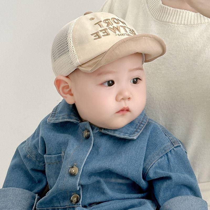 Infant Spring and Summer Springwar Eyes Breathe Belly Duck Tongue Hat Male Baby Baby Fresh Soft Eaves Baseball Globe Sunscreen