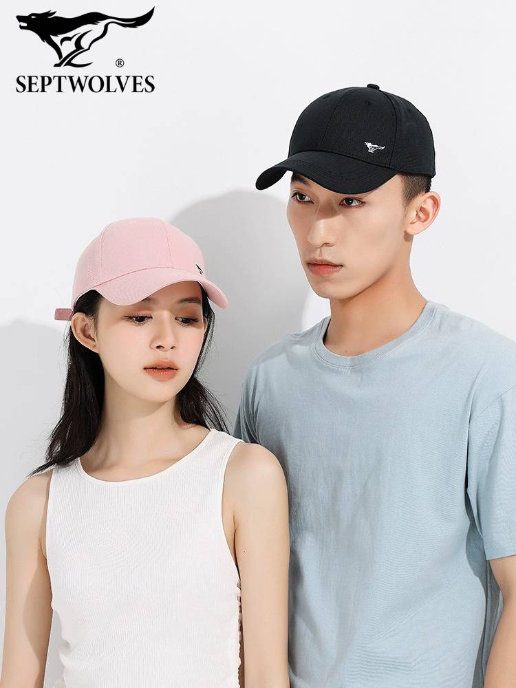 Seven wolf hat men's peak caps men's baseball cap shade sunscreen outdoor sun hat female summer boy tide