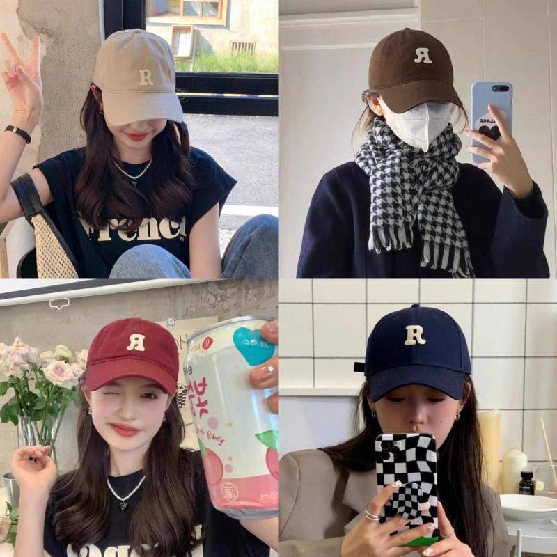2024 new American big head enclosure duck tongue hat shows face faces, female outdoor sunscreen sunscreen sports baseball cap
