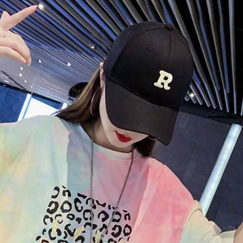 [Black] [R standard-embroidery print & big head circumference] adjustable