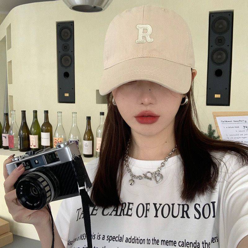 【Mi Bai】 【R standard-embroidery print & big head circumference】 adjustable