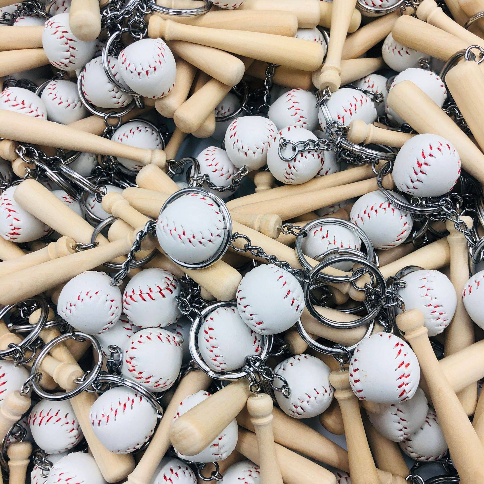 Mini-imisto baseball with two sets of wooden sticks, a sports setup