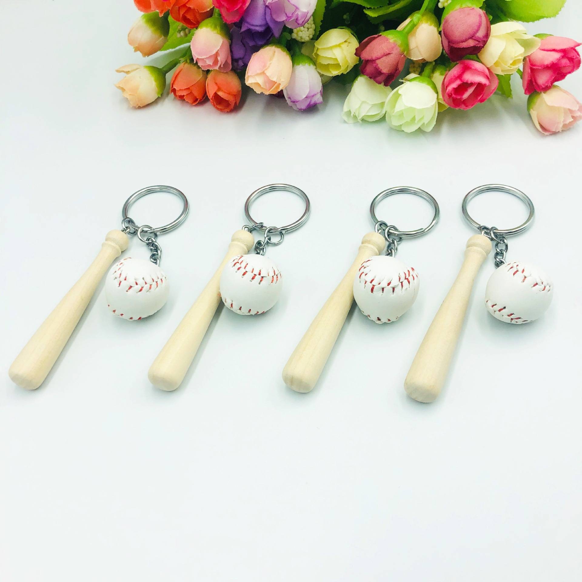 Mini-imisto baseball with two sets of wooden sticks, a sports setup