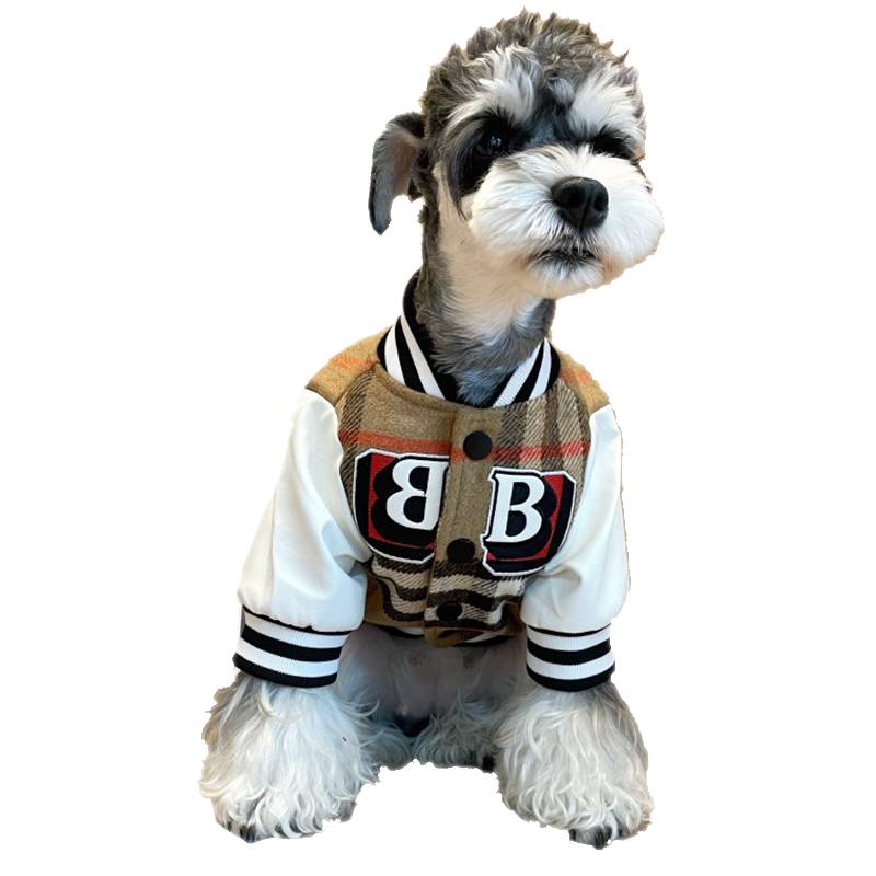 Puppy clothes in autumn and winter pets Sherry Teddy Bieki Kki Kki Kki Baseball Warm Holding Jacket Cotton Coat