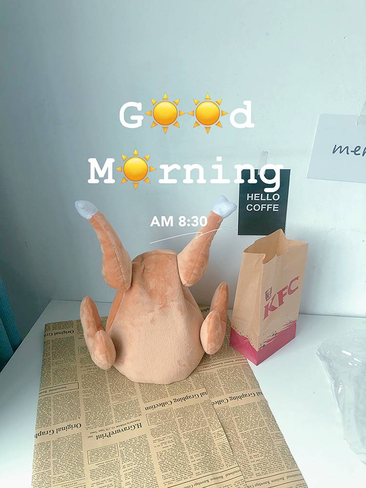 The motioned chicken leg hats are funny and cute, cute birthday gift, Douyin, the same net red sand sculpture header