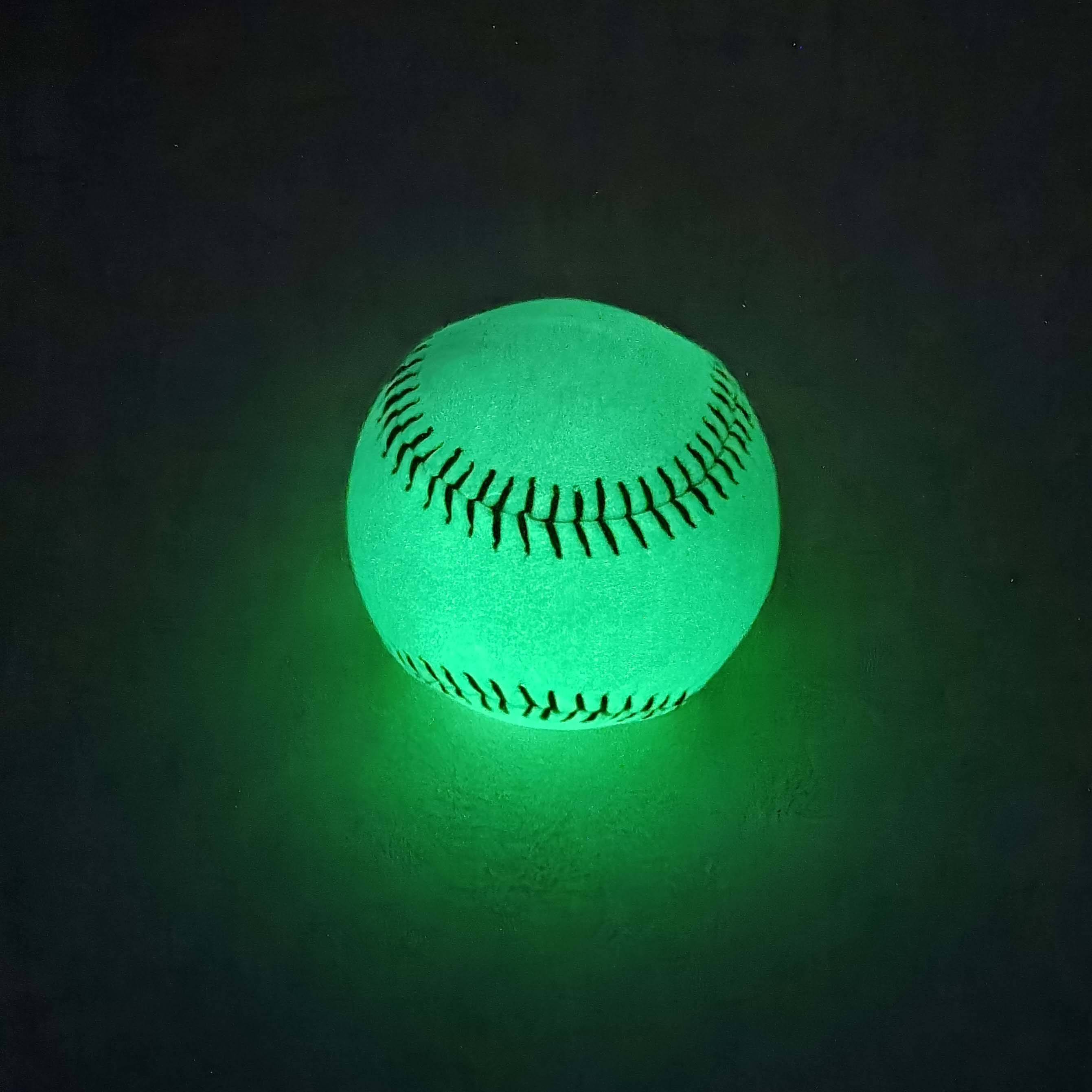 Lighting baseball fluorescence 9 -inch baseball at night brighter hard baseball stitching training passing gift gift gift