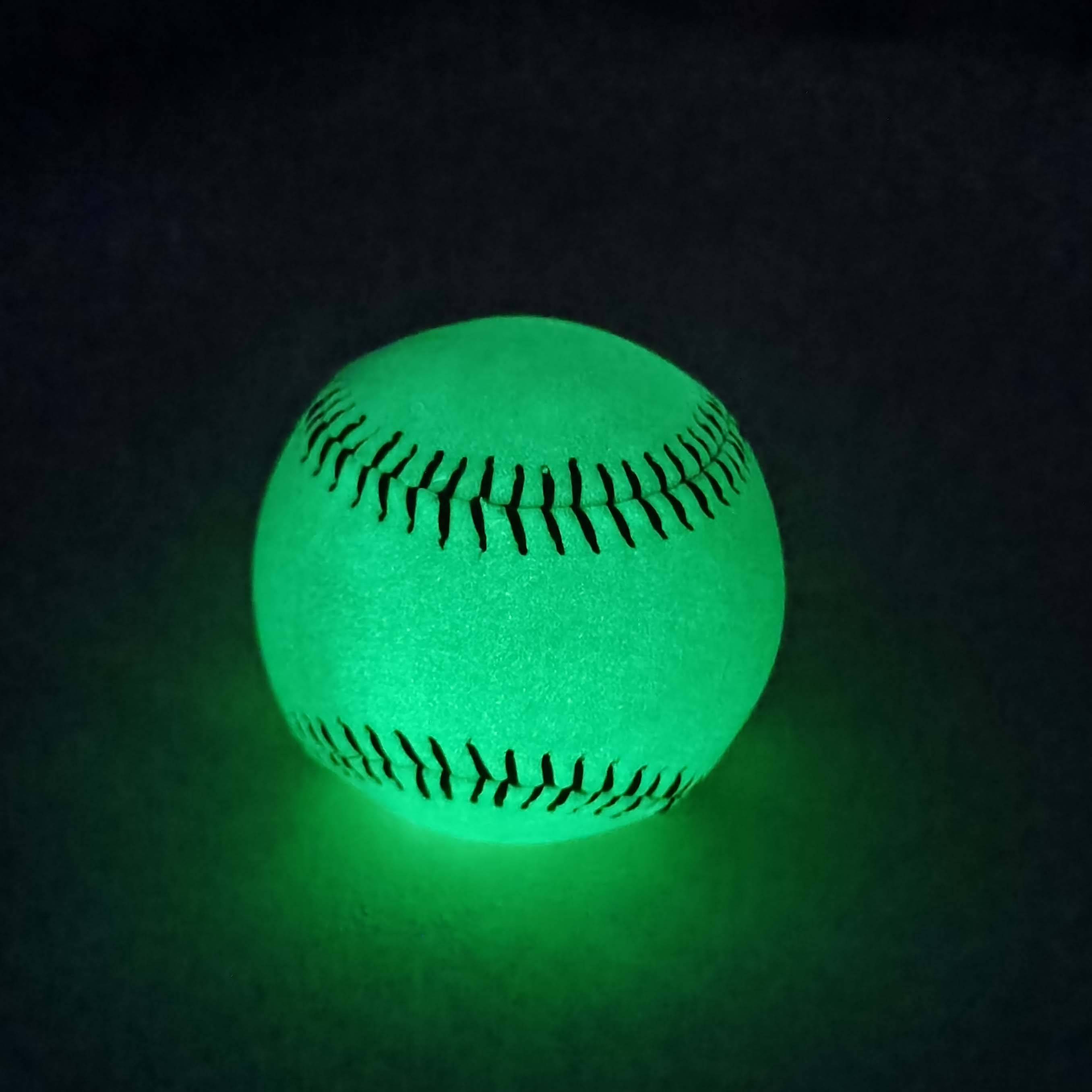 Lighting baseball fluorescence 9 -inch baseball at night brighter hard baseball stitching training passing gift gift gift