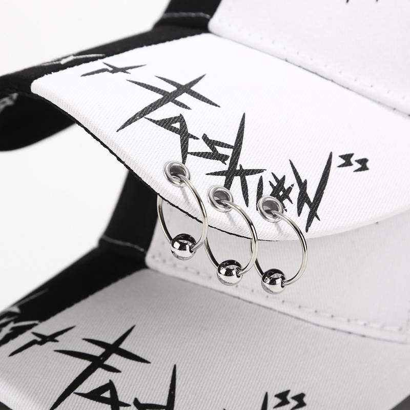 Hat men's trend Korean version of tide brand baseball hat Student casual wild hip hip hat street personality black and white peaked hat